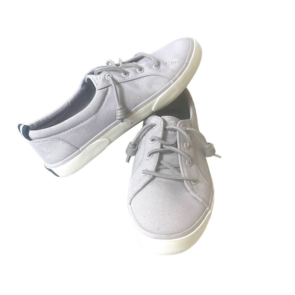 Sperry Top-Sider Women's 8 W Sneakers Shoes Violet Pastel Canvas Slip On Low Top
